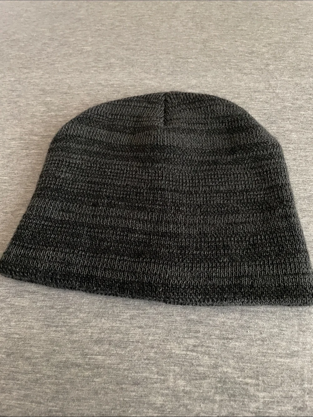 Kids Knit Beanie Hat in Charcoal Gray